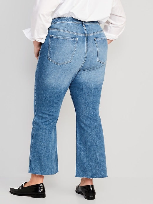 Image number 8 showing, Higher High-Waisted Cropped Cut-Off Flare Jeans