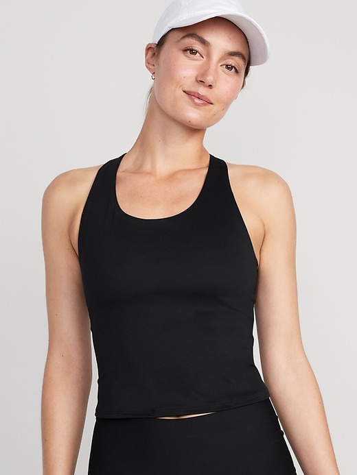 Image number 1 showing, PowerSoft Cropped Racerback Tank Top