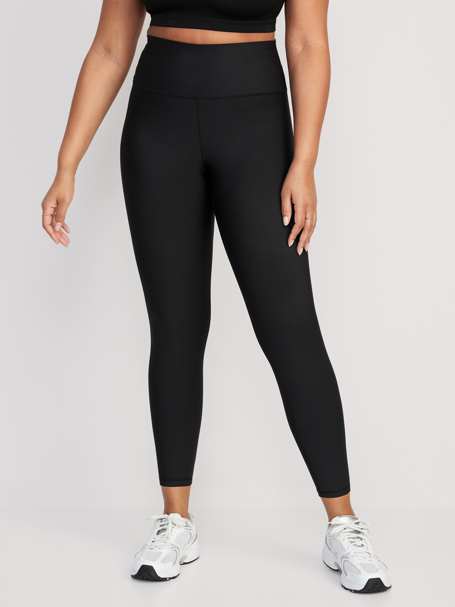 Женские леггинсы Old Navy High-Waisted PowerSoft 7/8 Leggings, цвет: Чёрный — фото 4