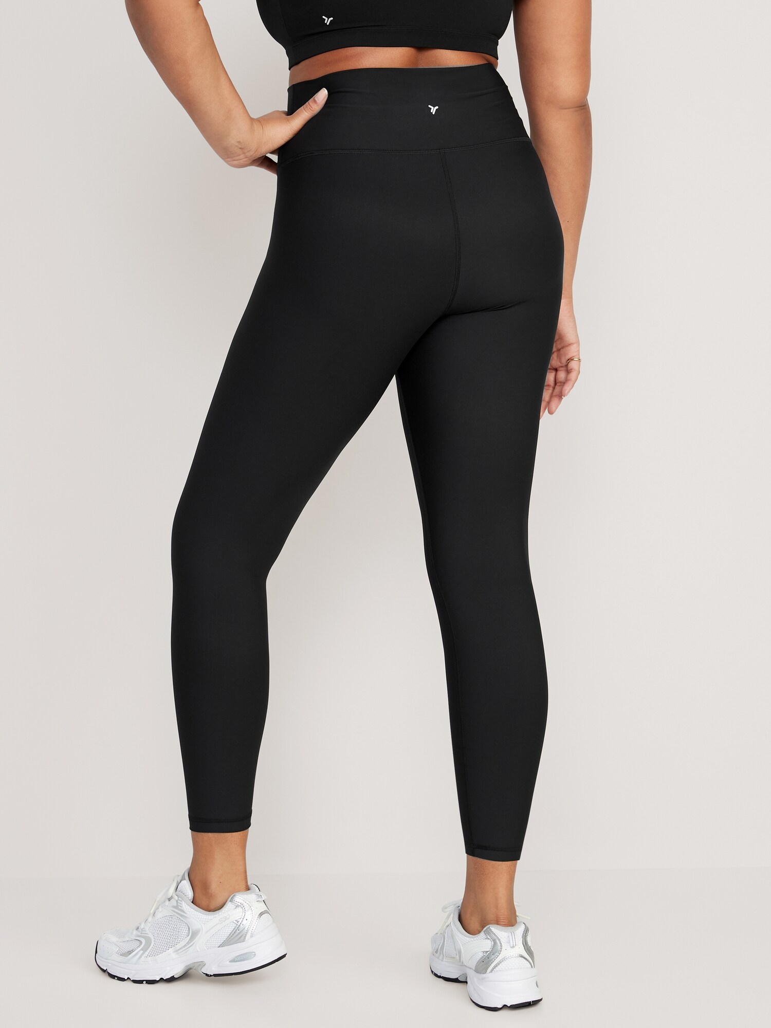 Женские леггинсы Old Navy High-Waisted PowerSoft 7/8 Leggings, цвет: Чёрный — фото 5