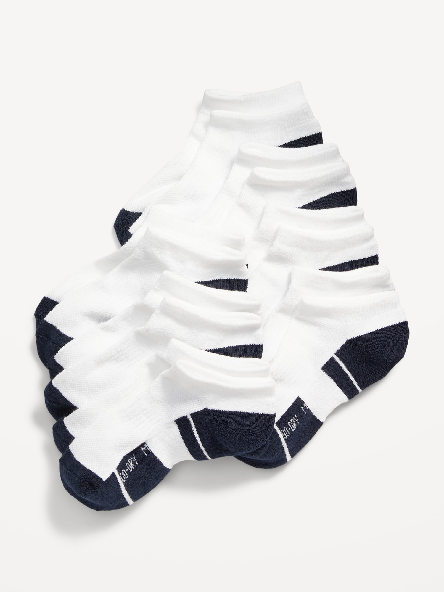 Old Navy Go-Dry Ankle Socks 7-Pack for Boys white. 1