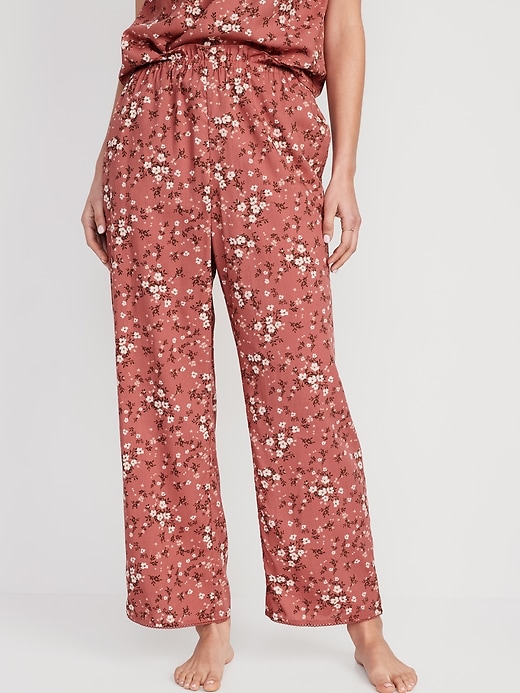 High-Waisted Floral Wide-Leg Pajama Pants | Old Navy