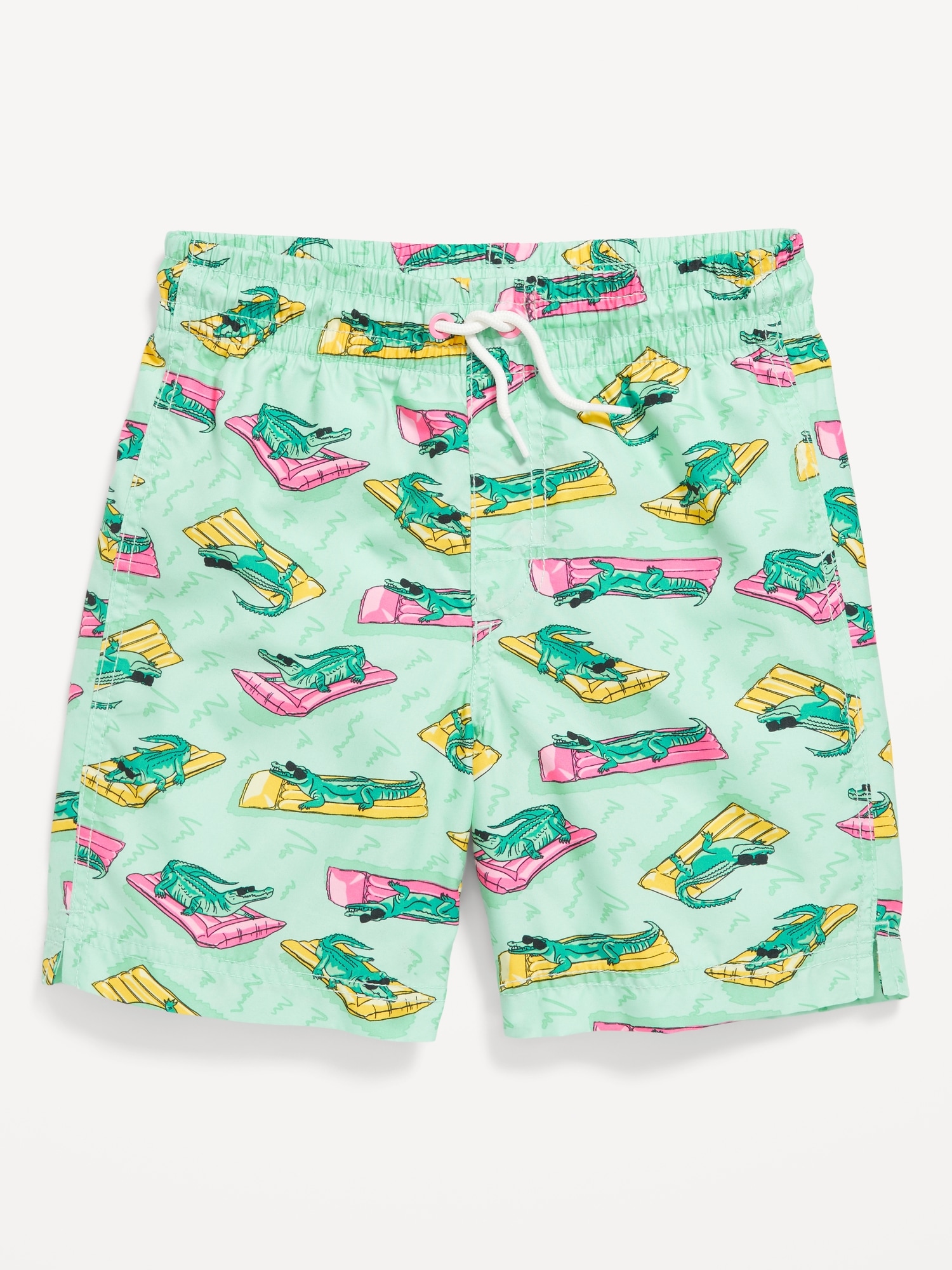 Old Navy Printed Swim Trunks for Boys pink. 1