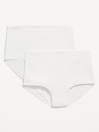 Image number 1 showing, Maternity 2-Pack Rollover-Waist Jersey Hipster Underwear
