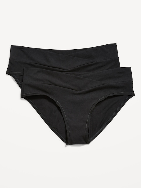 Maternity Low-Rise Bikini Underwear 2-Pack - Black Jack