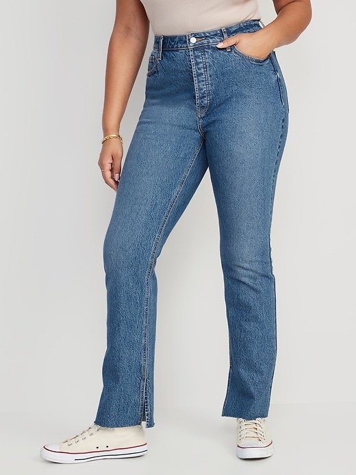 Image number 5 showing, Extra High-Waisted Button-Fly Kicker Boot-Cut Jeans