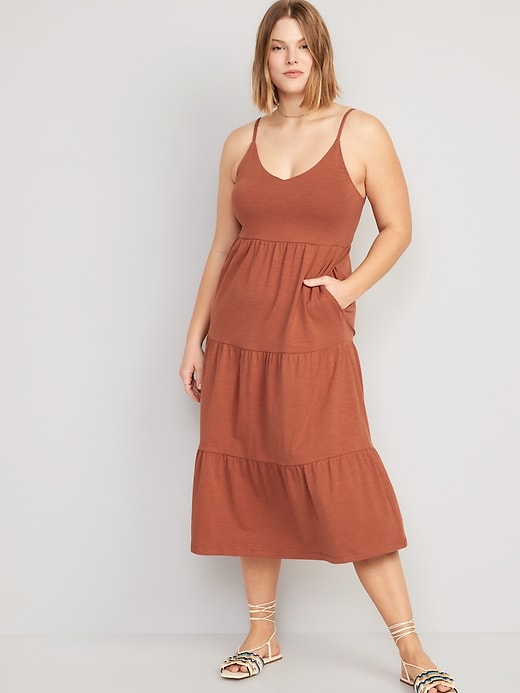 old navy tiered midi dress Women's Tiered Dresses