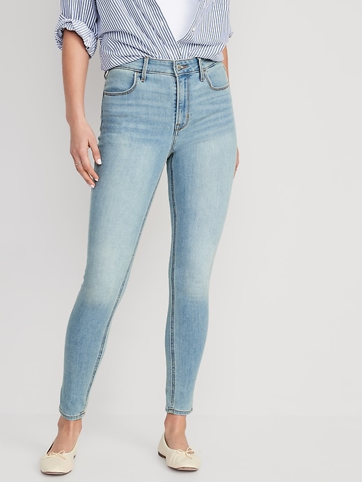 Image number 1 showing, High-Waisted Wow Super-Skinny Jeans for Women