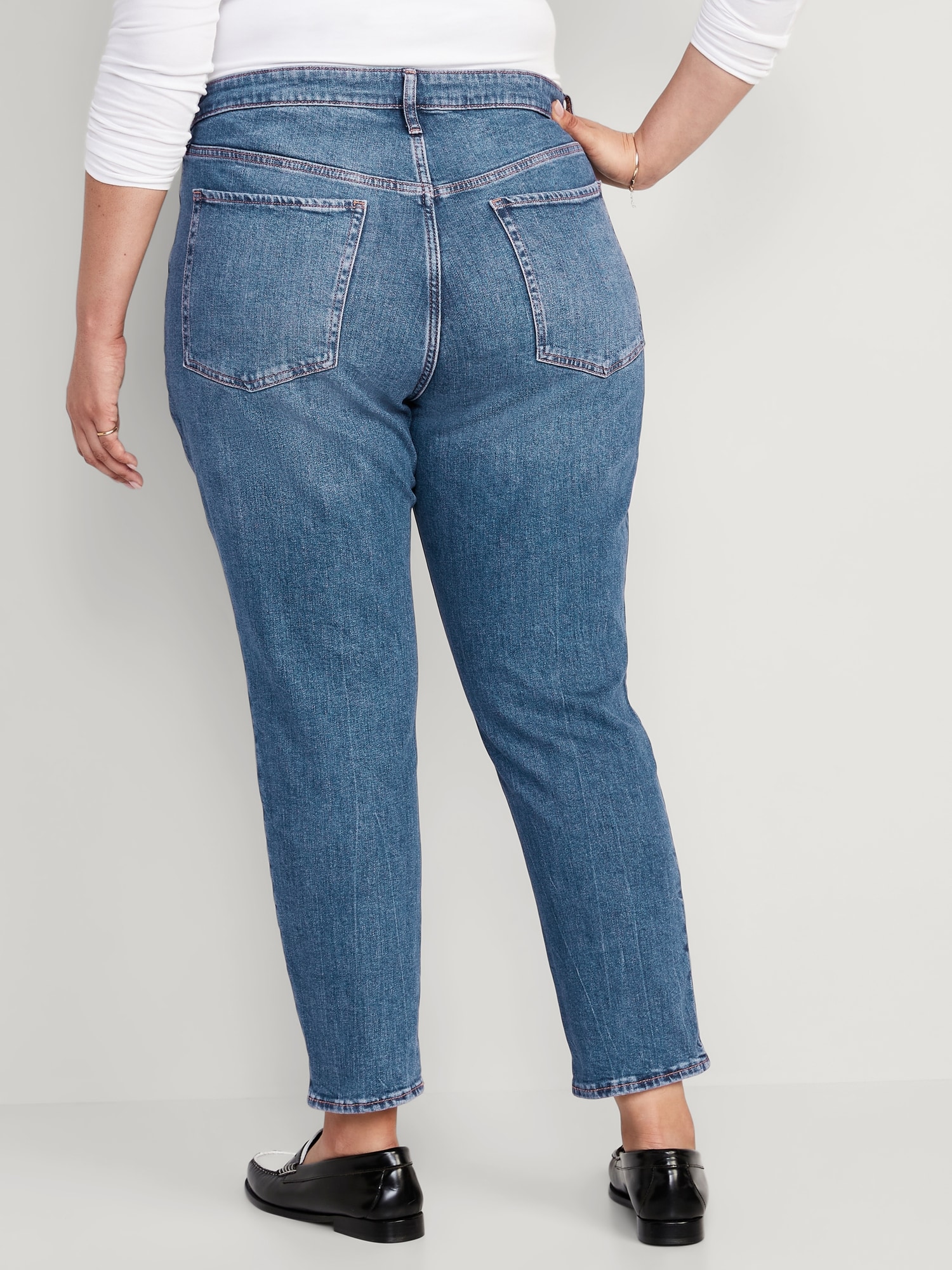 High-Waisted Button-Fly OG Straight Ankle Jeans | Old Navy