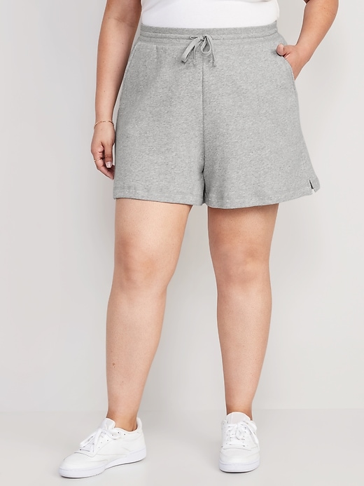 Image number 8 showing, High-Waisted Lounge Sweat Shorts -- 5-inch inseam
