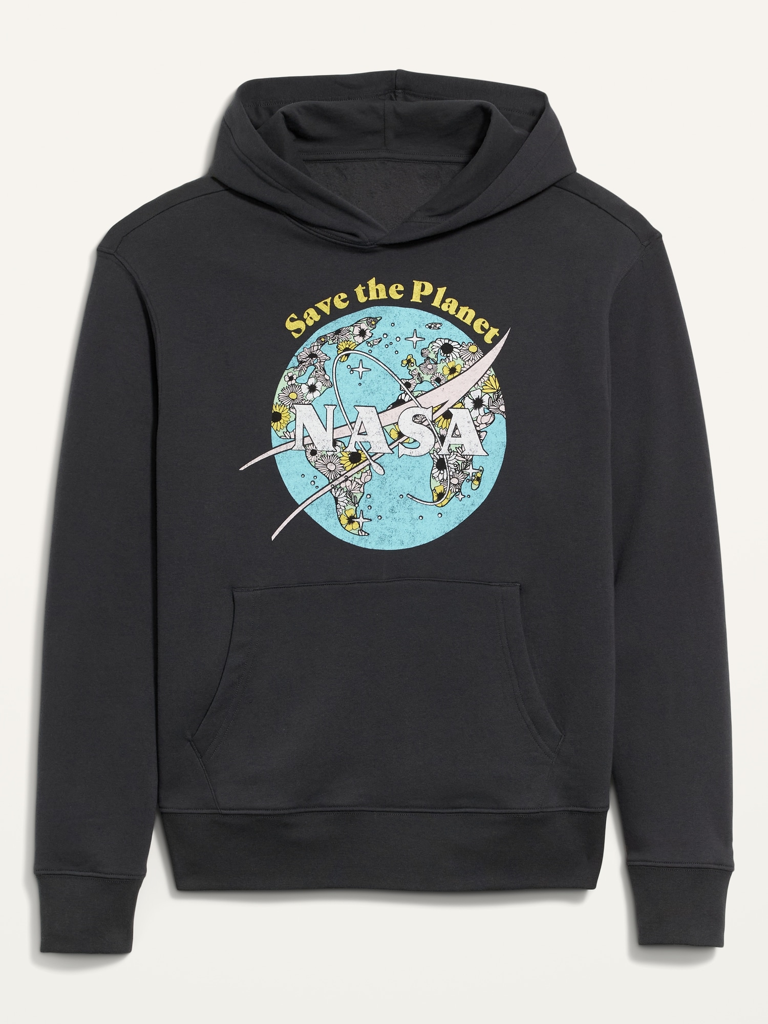 Old Navy NASA "Save the Planet" Gender-Neutral Pullover Hoodie for Adults black. 1