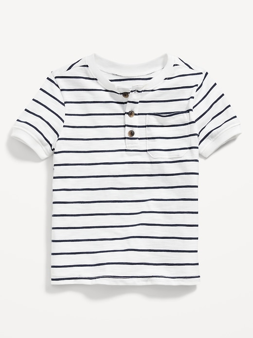 View large product image 1 of 1. Printed Unisex Short-Sleeve Pocket Henley T-Shirt for Toddler