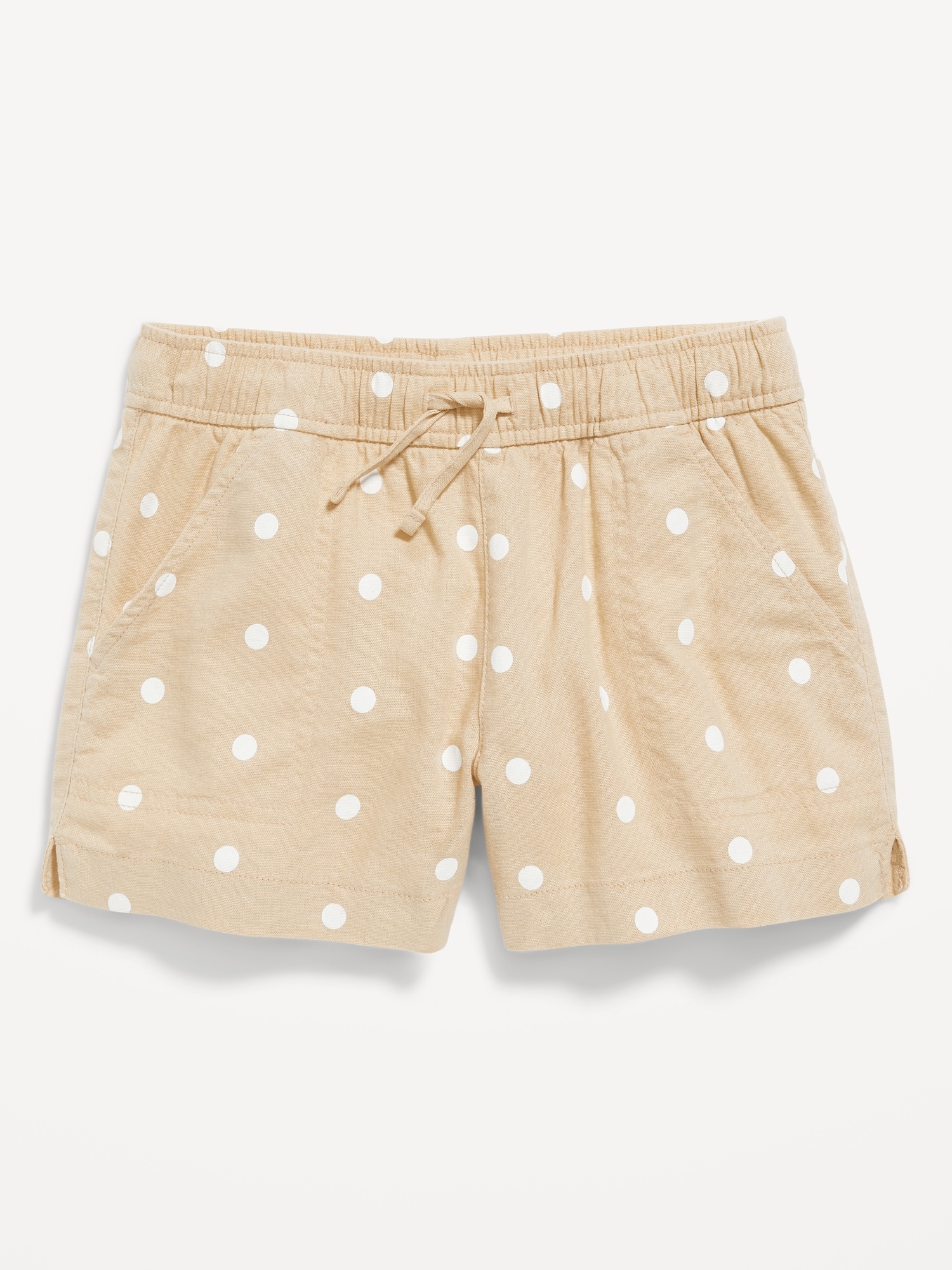 Old Navy Linen-Blend Drawstring Shorts for Girls beige. 1