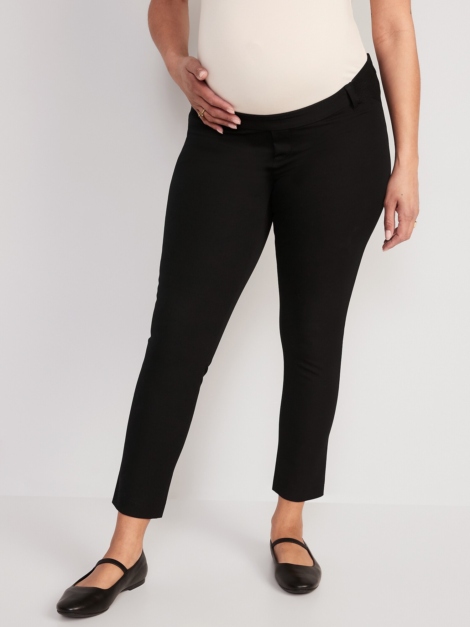 Женские брюки Old Navy Maternity Side-Panel Pixie Ankle, цвет: Чёрный