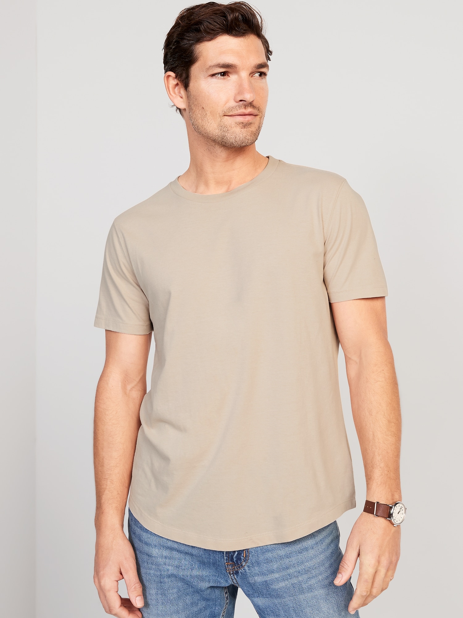 Old Navy Men's Soft-Washed Curved-Hem T-Shirt 3-Pack - White - Size XXL