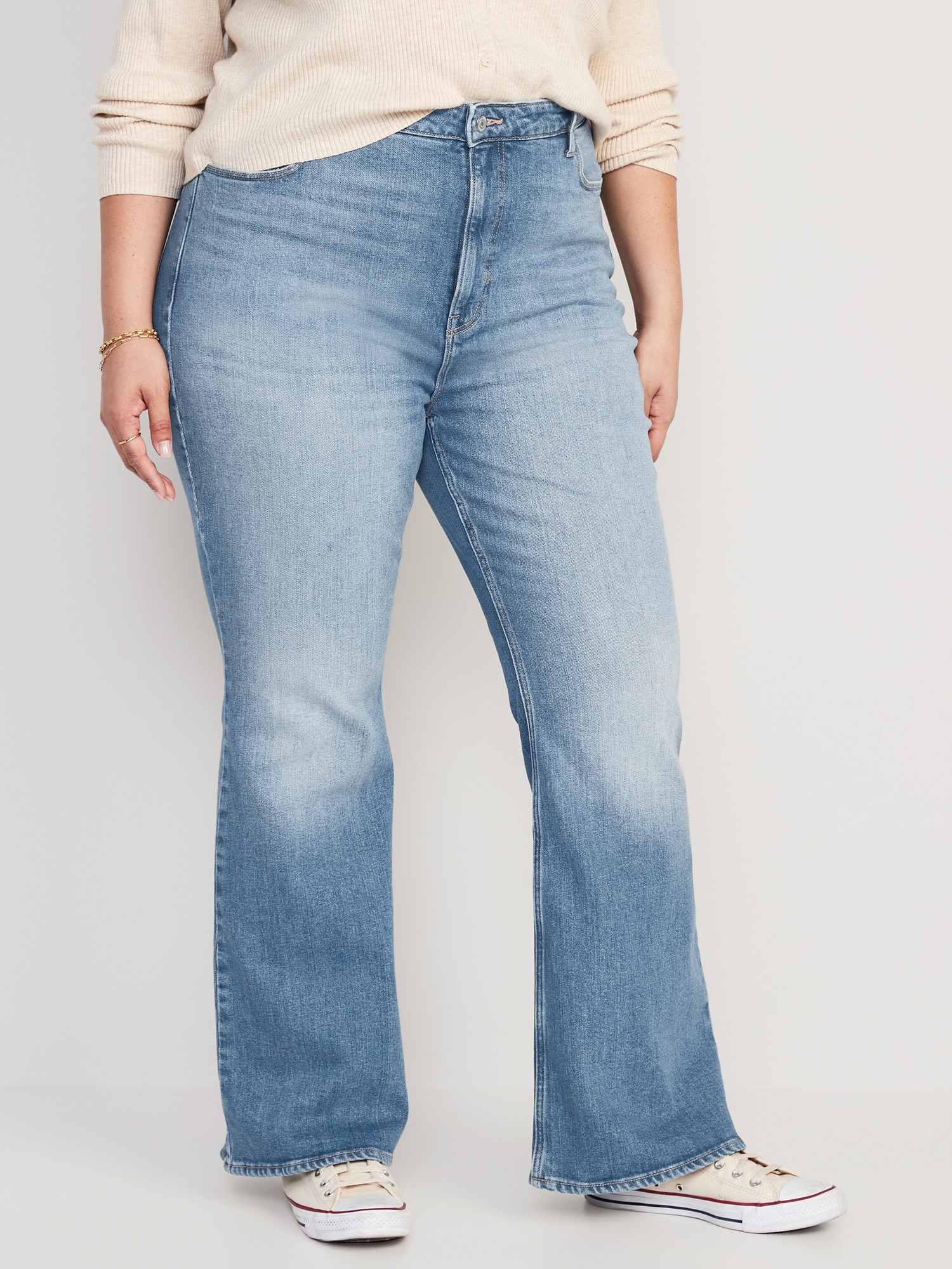 Old Navy Raisin Arizona Higher High-Waisted Pop-Color Flare Jeans Size 24