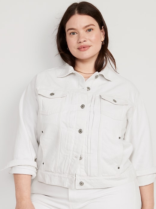 Image number 7 showing, Classic White Jean Jacket