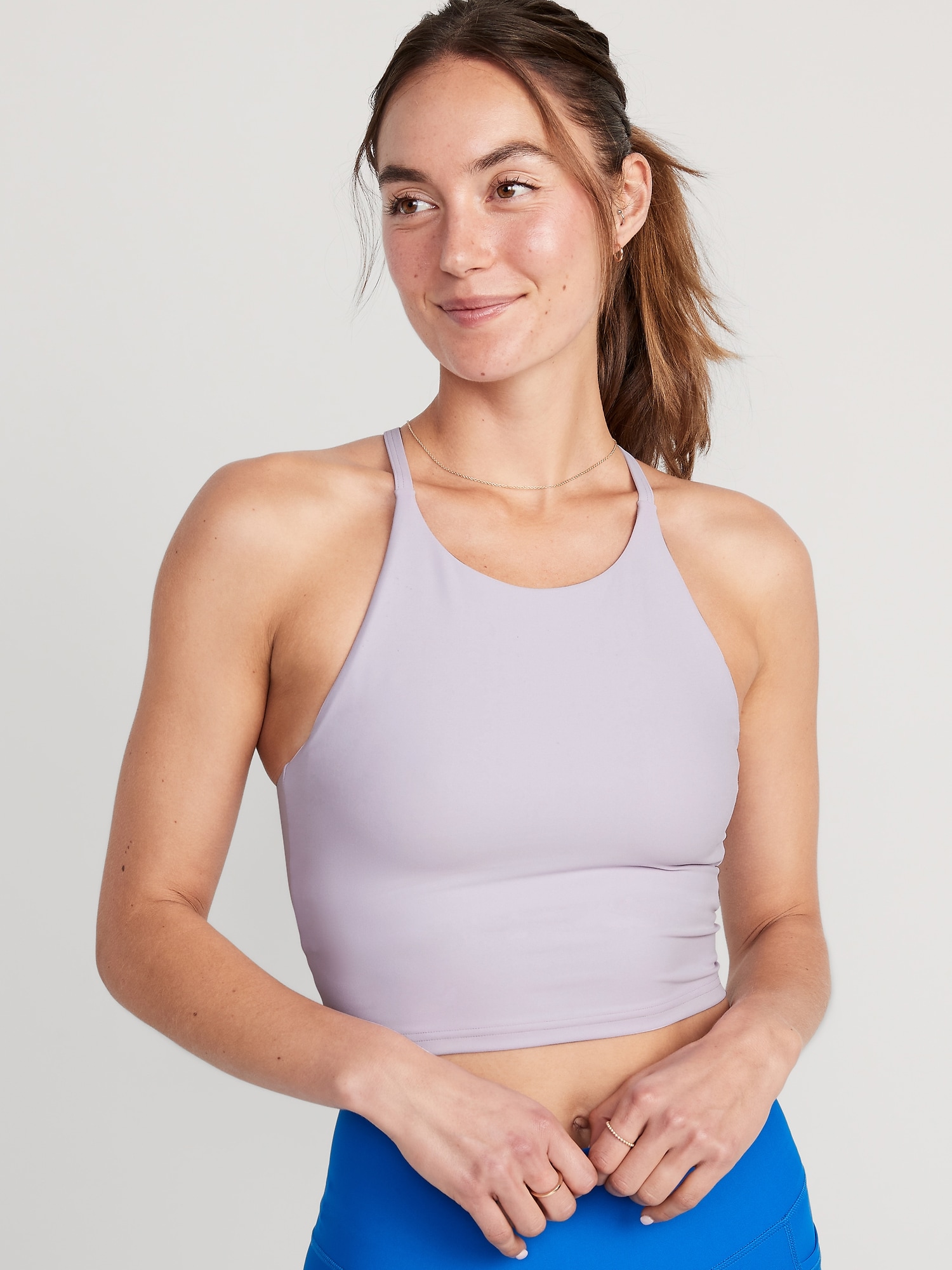 Old Navy PowerSoft Molded Cup Longline Sports Bra for Women