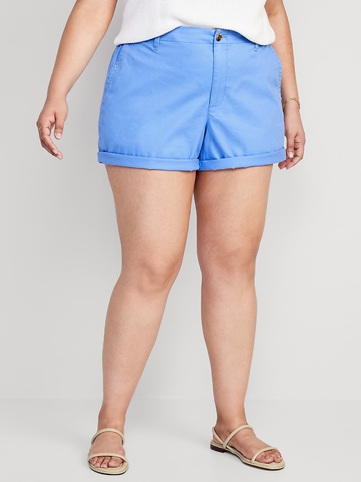 Image number 7 showing, High-Waisted OGC Pull-On Chino Shorts -- 3.5-inch inseam