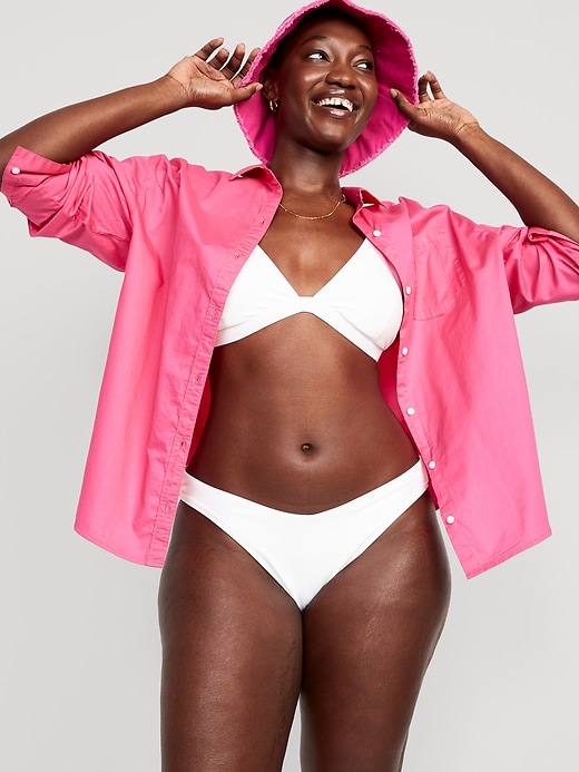 Image number 3 showing, Low-Rise V-Front French-Cut Bikini Swim Bottoms