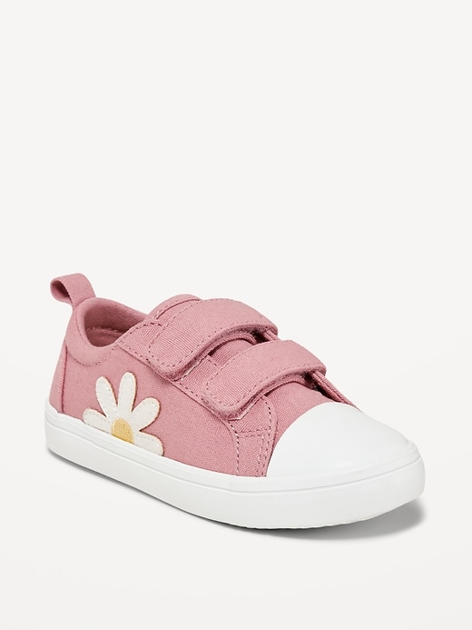 View large product image 1 of 4. Canvas Double-Strap Sneakers for Toddler Girls