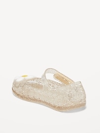 View large product image 3 of 4. Floral-Cutout Jelly Mary-Jane Flats for Toddler Girls