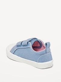 View large product image 3 of 4. Canvas Double-Strap Sneakers for Toddler Girls