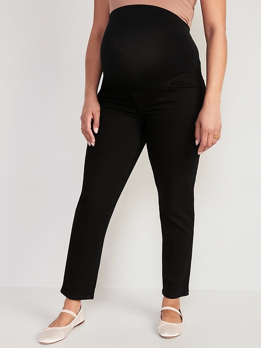 Image number 1 showing, Maternity Full-Panel OG Straight Jeans