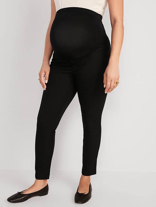 Image number 1 showing, Maternity Full-Panel Pixie Ankle Pants