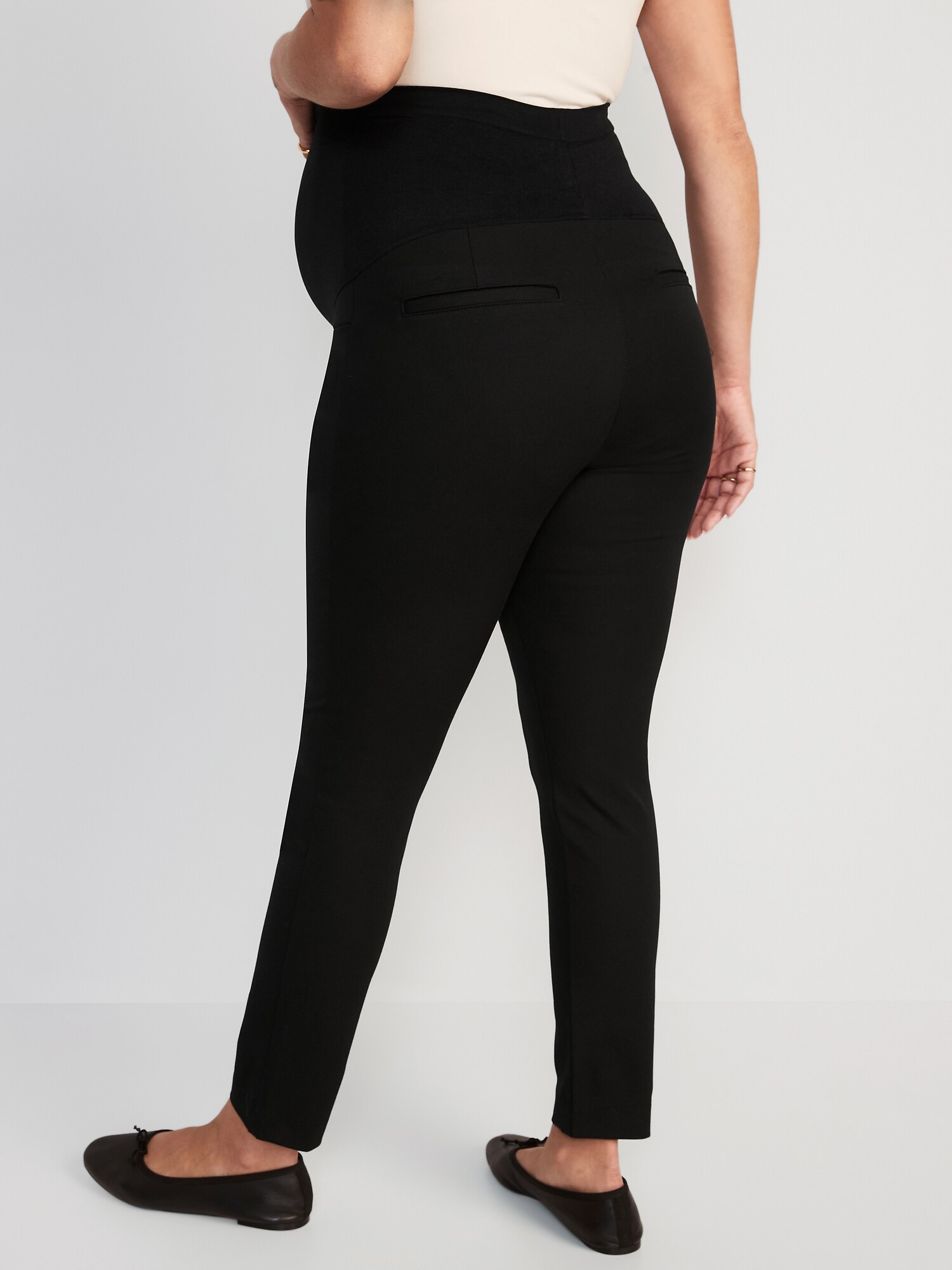 Женские брюки Old Navy Maternity Full-Panel Pixie Ankle, цвет: Чёрный — фото 2