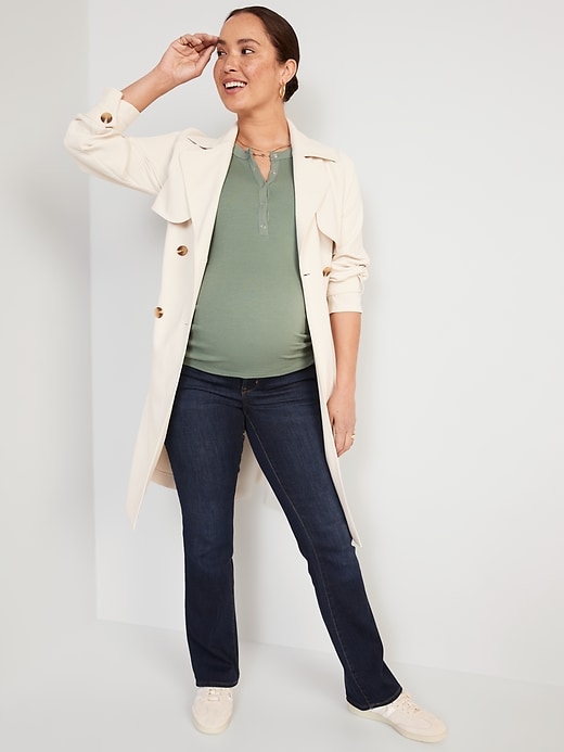 Image number 3 showing, Maternity Full Panel Kicker Boot-Cut Jeans