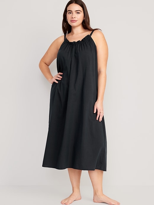 Image number 5 showing, Scoop-Neck Double-Strap Midi Cami Nightgown