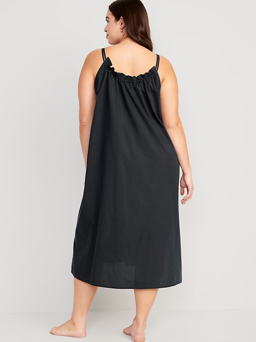 Image number 6 showing, Scoop-Neck Double-Strap Midi Cami Nightgown