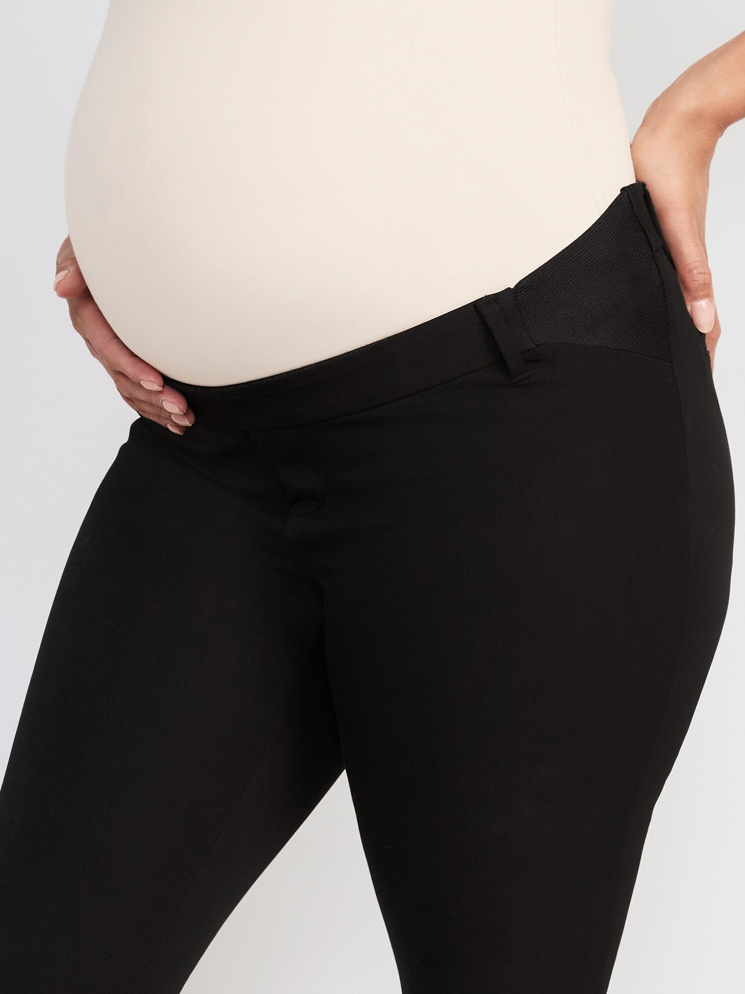 Женские брюки Old Navy Maternity Side-Panel Pixie Ankle, цвет: Чёрный — фото 5