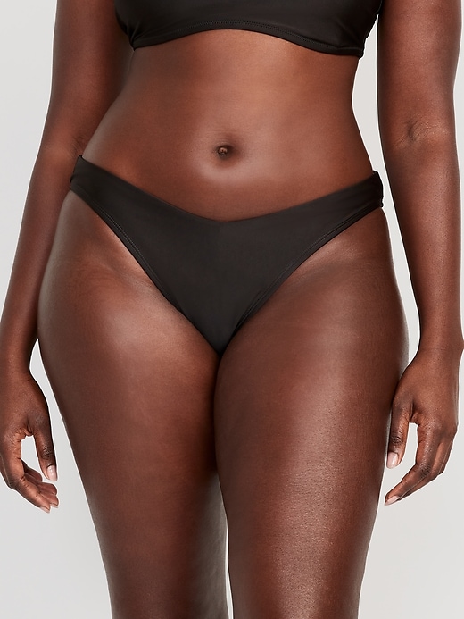 Image number 5 showing, Low-Rise V-Front French-Cut Bikini Swim Bottoms
