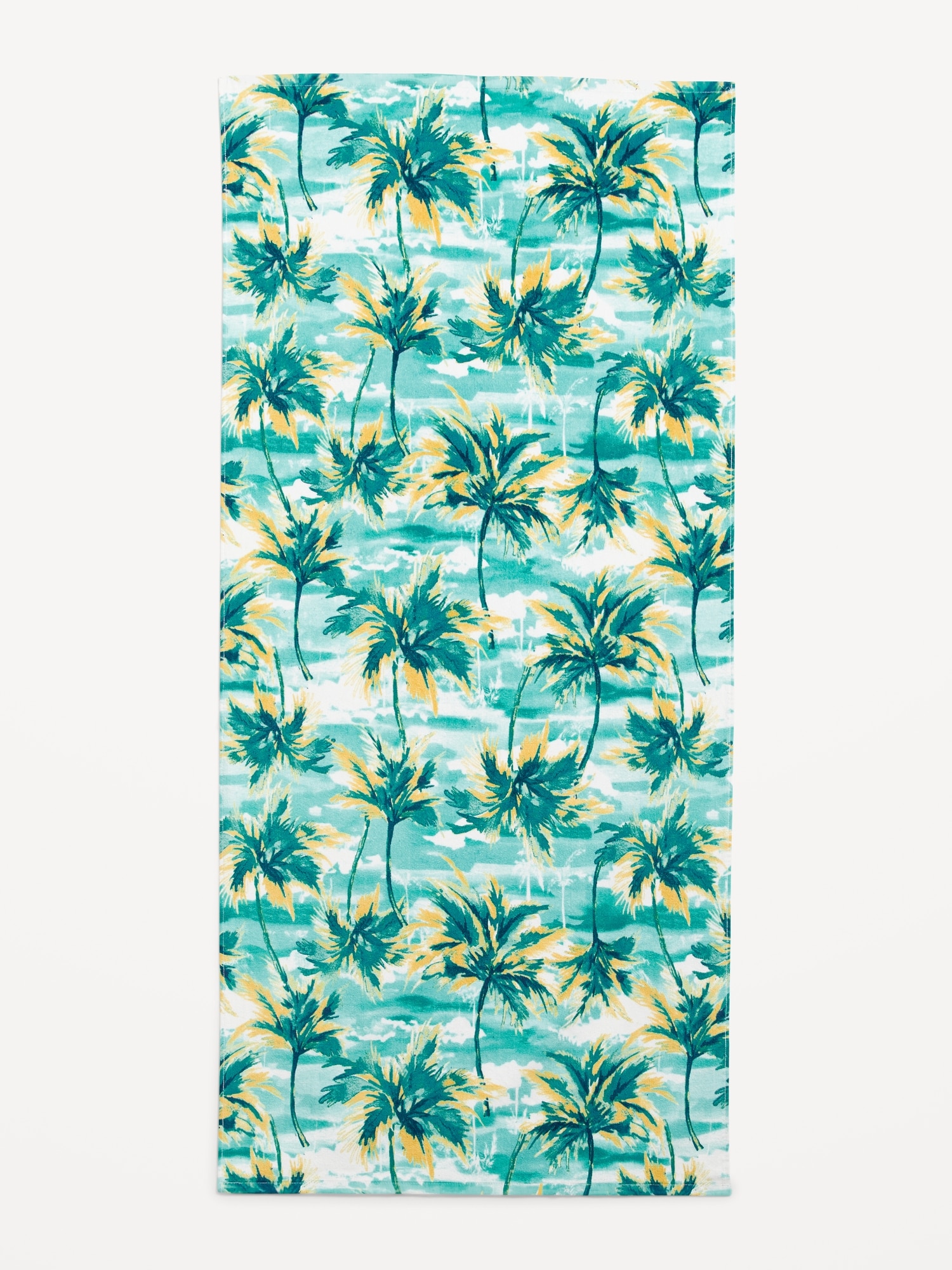 Old Navy Printed Loop-Terry Beach Towel for the Family white. 1