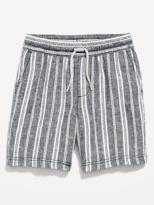 Kid Boy Casual Striped Colorblock Elasticized Shorts