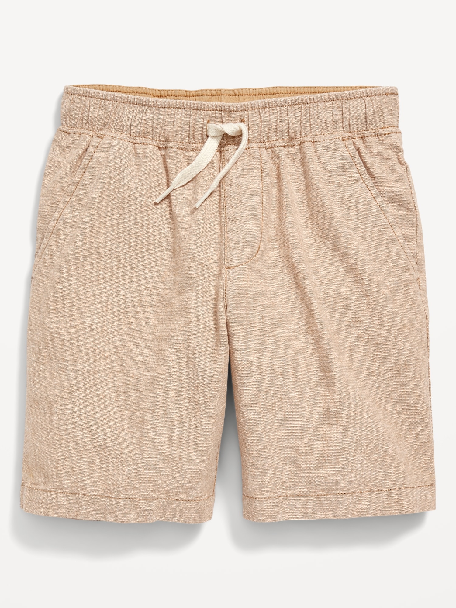 Old Navy Straight Linen-Blend Jogger Shorts for Boys (At Knee) beige. 1