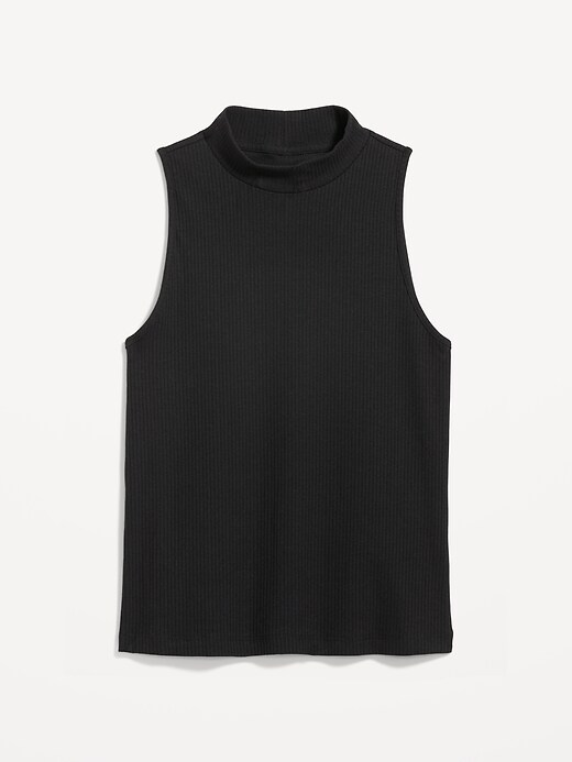 Sleeveless Rib Knit Mock Neck T Shirt Old Navy