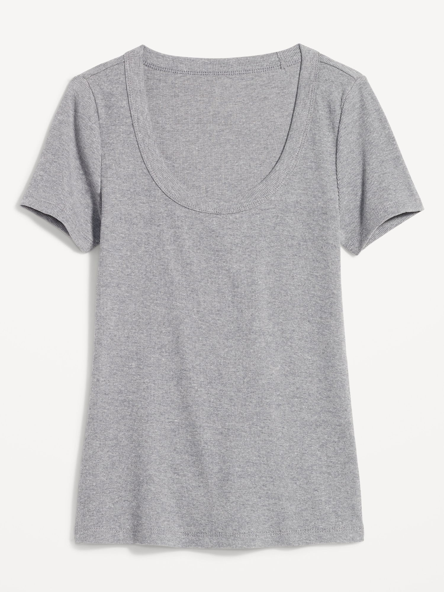 Fitted ScoopNeck RibKnit TShirt for Women Old Navy