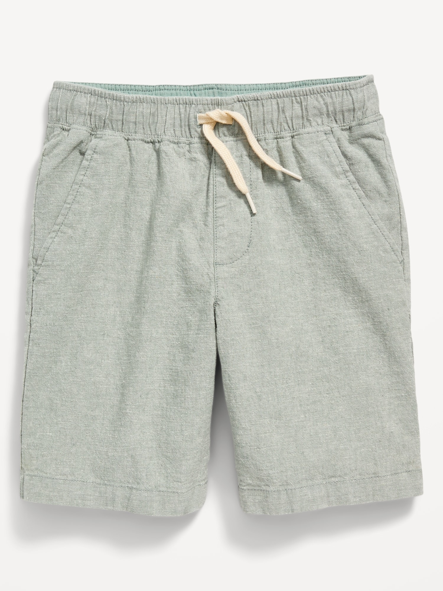 Old Navy Straight Linen-Blend Jogger Shorts for Boys (At Knee) blue. 1