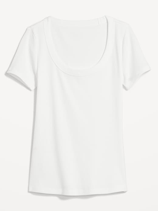 Image number 4 showing, Fitted Scoop-Neck Rib-Knit T-Shirt
