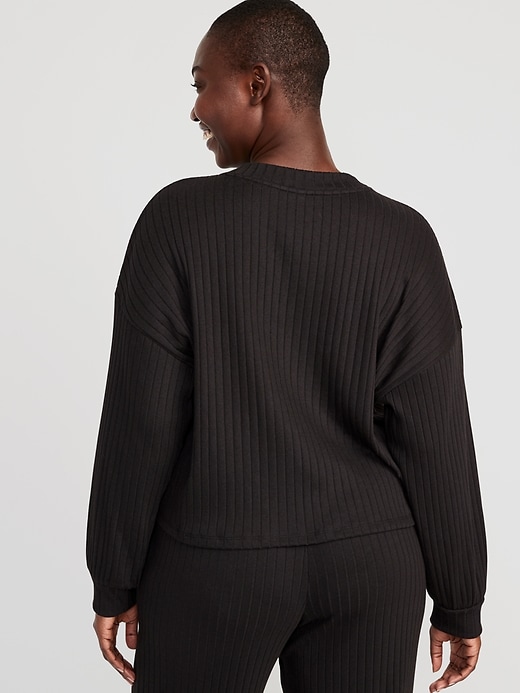 Image number 6 showing, Dolman-Sleeve Rib-Knit Pajama Top
