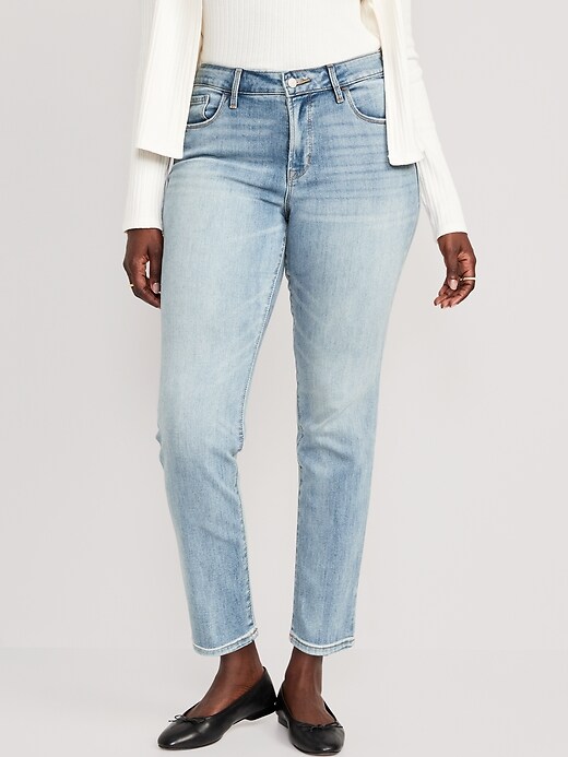 Image number 5 showing, High-Waisted Power Slim Straight Jeans For Women