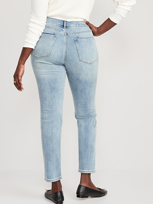 High-Waisted Power Slim Straight Jeans For Women | Old Navy