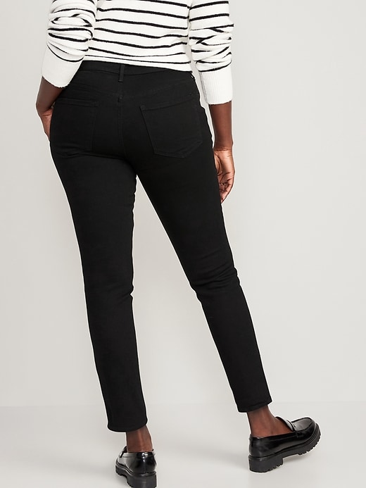Image number 6 showing, Mid-Rise Pop Icon Black-Wash Skinny Jeans