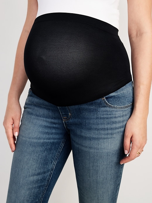 Image number 5 showing, Maternity Full-Panel Flare Jeans