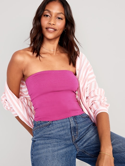 Cropped Tube Top for Women, Old Navy in 2023