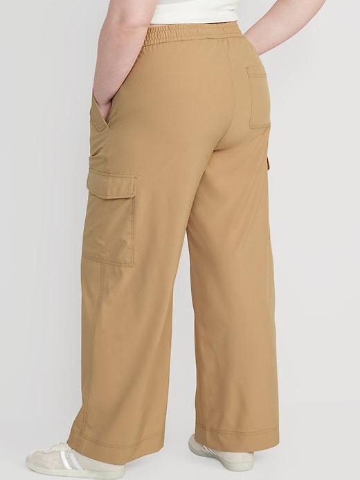 Image number 8 showing, High-Waisted StretchTech Wide-Leg Cargo Pants