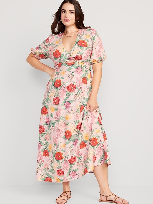 Image number 5 showing, Fit & Flare Linen-Blend Maxi Dress